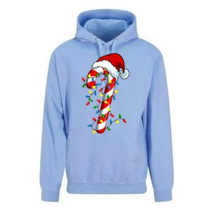 Christmas Candy Cane Santa Hat Women Unisex Surf Hoodie