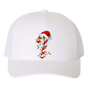 Christmas Candy Cane Santa Hat Women Yupoong Adult 5-Panel Trucker Hat