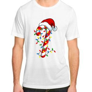 Christmas Candy Cane Santa Hat Women Adult ChromaSoft Performance T-Shirt