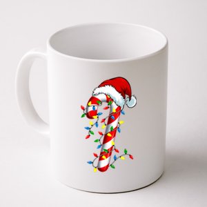 Christmas Candy Cane Santa Hat Women Coffee Mug