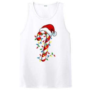 Christmas Candy Cane Santa Hat Women PosiCharge Competitor Tank