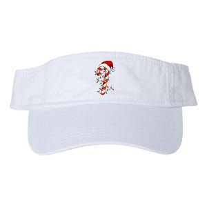 Christmas Candy Cane Santa Hat Women Valucap Bio-Washed Visor