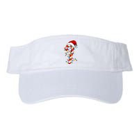 Christmas Candy Cane Santa Hat Women Valucap Bio-Washed Visor