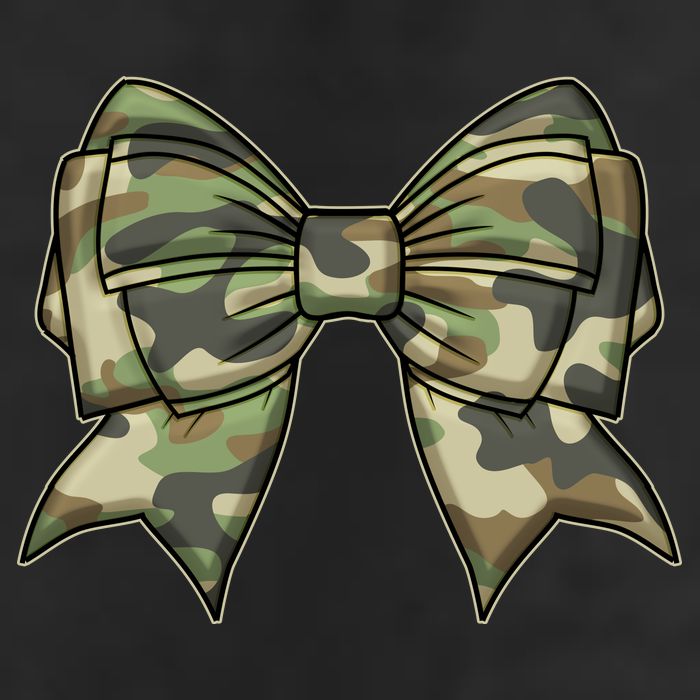 Cute Camo Coquette Ribbon Bow Cool Comfort Performance Bucket Hat