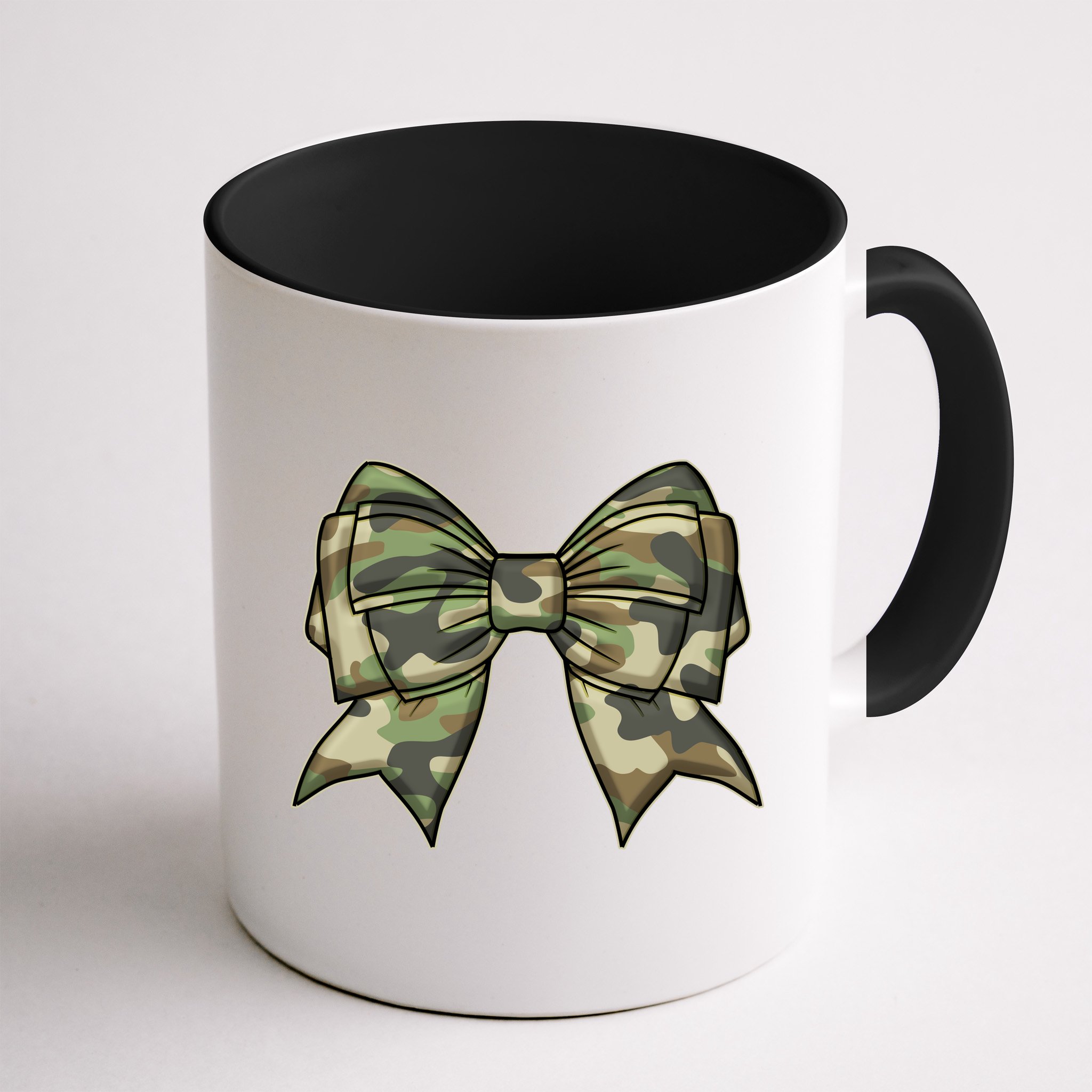 Cute Camo Coquette Ribbon Bow Mug