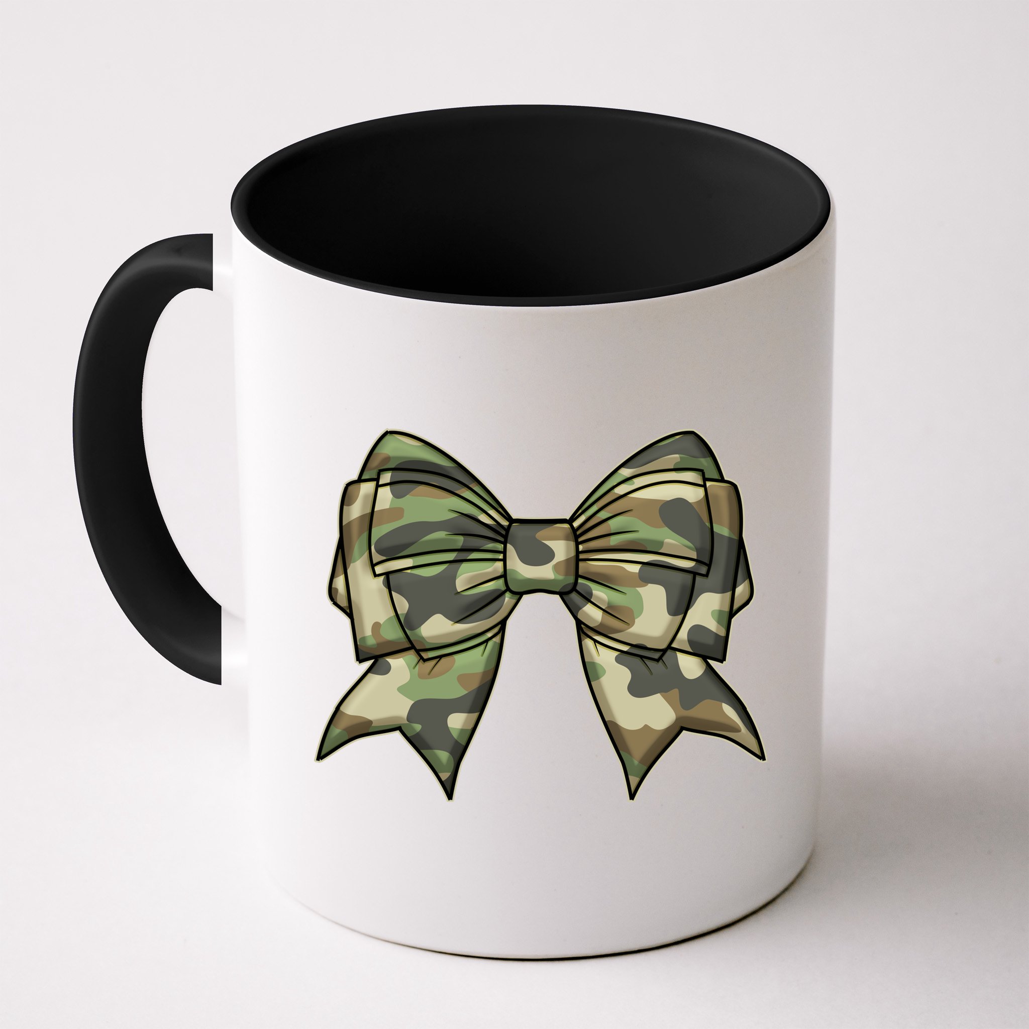 Cute Camo Coquette Ribbon Bow Mug