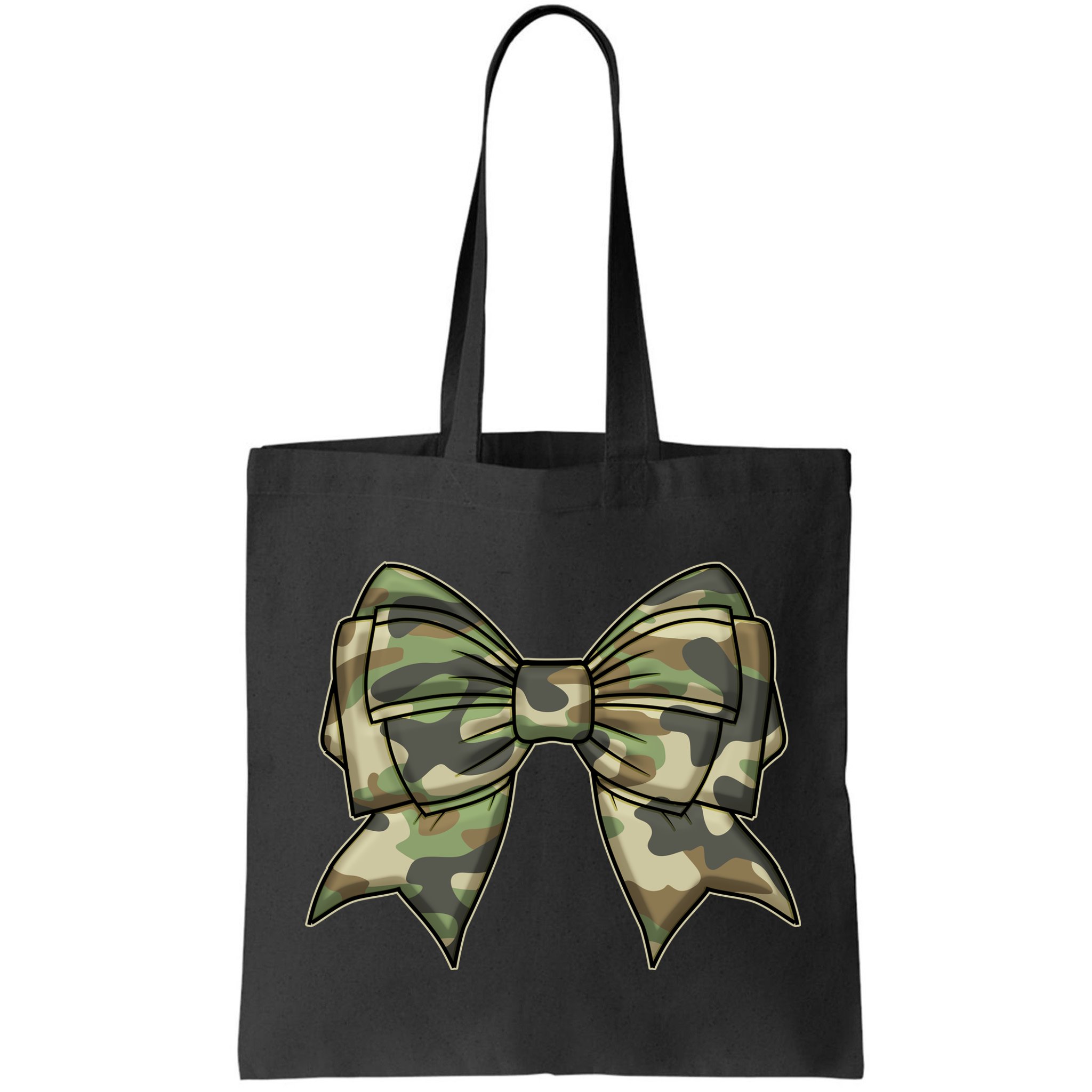 Cute Camo Coquette Ribbon Bow Bag