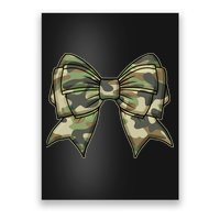 Cute Camo Coquette Ribbon Bow Poster