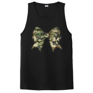 Cute Camo Coquette Ribbon Bow PosiCharge Competitor Tank