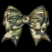 Cute Camo Coquette Ribbon Bow Tie-Dye T-Shirt