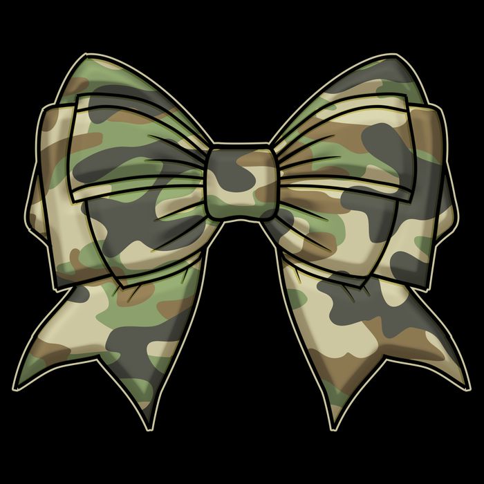 Cute Camo Coquette Ribbon Bow Tie-Dye T-Shirt