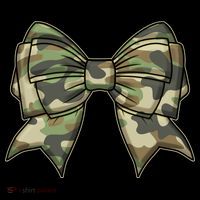 Cute Camo Coquette Ribbon Bow Tank Top