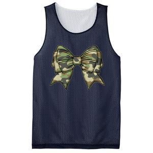 Cute Camo Coquette Ribbon Bow Mesh Reversible Basketball Jersey Tank