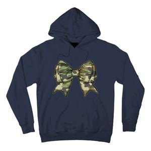 Cute Camo Coquette Ribbon Bow Tall Hoodie