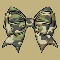 Cute Camo Coquette Ribbon Bow Performance Shirt