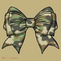 Cute Camo Coquette Ribbon Bow Long Sleeve Shirt