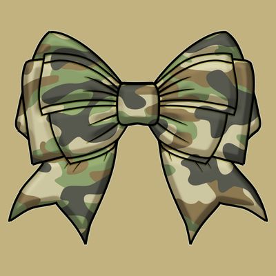 Cute Camo Coquette Ribbon Bow T-Shirt