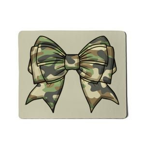 Cute Camo Coquette Ribbon Bow Mousepad