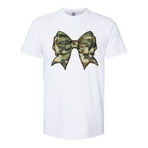 Cute Camo Coquette Ribbon Bow Softstyle CVC T-Shirt