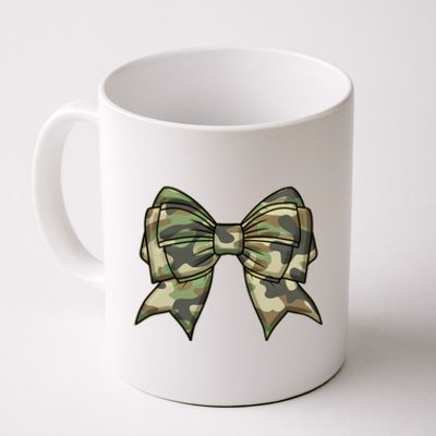 Cute Camo Coquette Ribbon Bow Coffee Mug