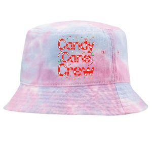 Candy Cane Crew Funny Christmas Candy Cane Lover Xmas Pajama Tie-Dyed Bucket Hat