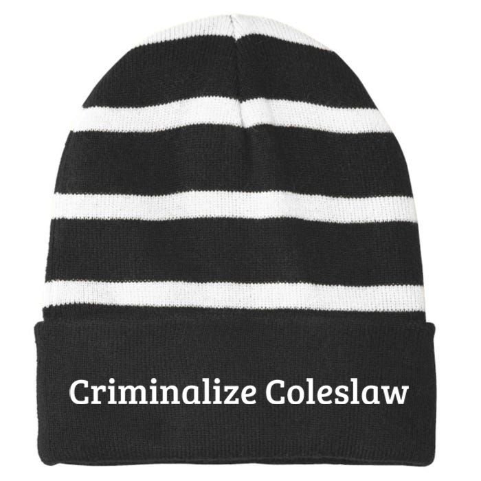 Criminalize Coleslaw Striped Beanie with Solid Band