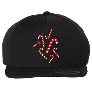 Candy Canes Cool Gift Wool Snapback Cap