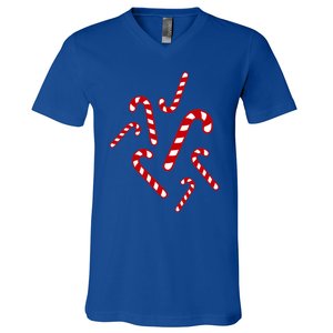 Candy Canes Cool Gift V-Neck T-Shirt