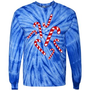 Candy Canes Cool Gift Tie-Dye Long Sleeve Shirt