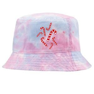 Candy Canes Cool Gift Tie-Dyed Bucket Hat