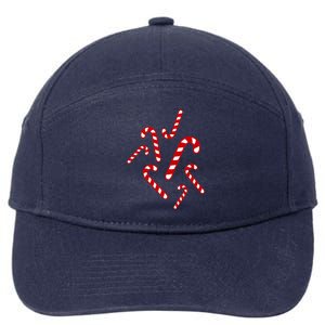 Candy Canes Cool Gift 7-Panel Snapback Hat