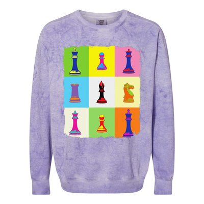 Chess Chess Club Chess Art Colorblast Crewneck Sweatshirt