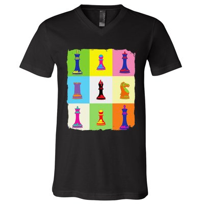 Chess Chess Club Chess Art V-Neck T-Shirt