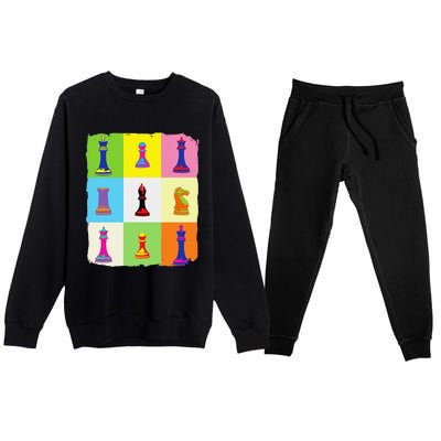 Chess Chess Club Chess Art Premium Crewneck Sweatsuit Set