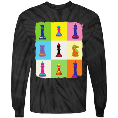 Chess Chess Club Chess Art Tie-Dye Long Sleeve Shirt