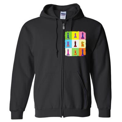 Chess Chess Club Chess Art Full Zip Hoodie