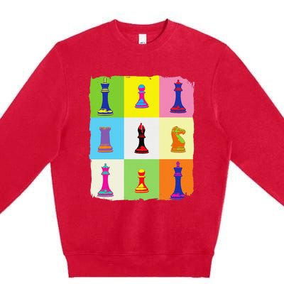 Chess Chess Club Chess Art Premium Crewneck Sweatshirt