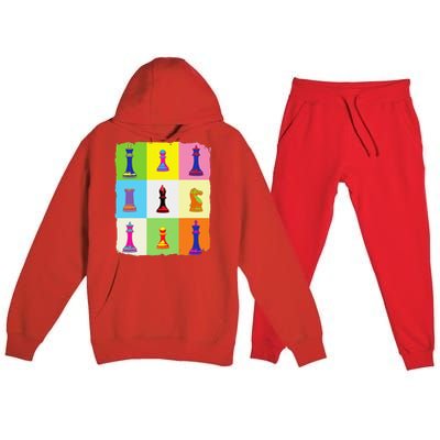 Chess Chess Club Chess Art Premium Hooded Sweatsuit Set