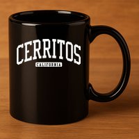 Cerritos California Ca College University Style 11oz C Handle Ceramic Mug