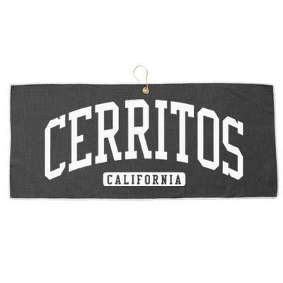 Cerritos California Ca College University Style Large Microfiber Waffle Golf Towel