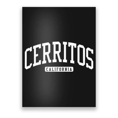 Cerritos California Ca College University Style Poster