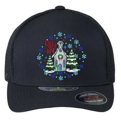 Cute Christmas Christian Mom Graphic Oh Holy Night Gift Flexfit Unipanel Trucker Cap