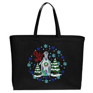 Cute Christmas Christian Mom Graphic Oh Holy Night Gift Cotton Canvas Jumbo Tote