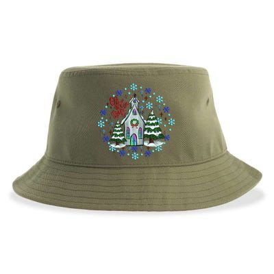 Cute Christmas Christian Mom Graphic Oh Holy Night Gift Sustainable Bucket Hat