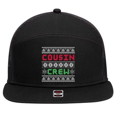 Cousin Crew Christmas Ugly Sweater Pajamas Family Xmas 7 Panel Mesh Trucker Snapback Hat