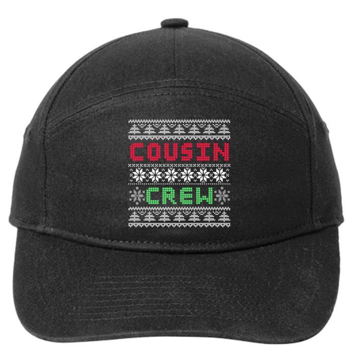 Cousin Crew Christmas Ugly Sweater Pajamas Family Xmas 7-Panel Snapback Hat