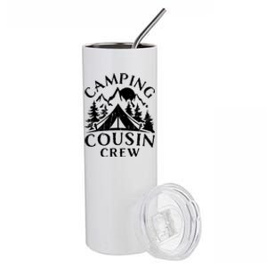 Camping Cousins Crew Family Reunion Road Trip Matching Great Gift Stainless Steel Tumbler