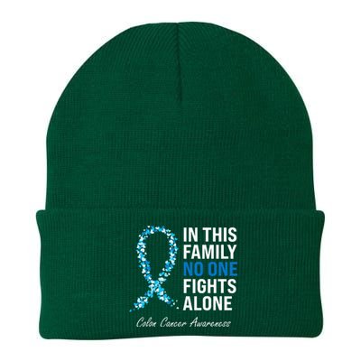 Colorectal Cancer Colon Cancer Blue Ribbon Knit Cap Winter Beanie