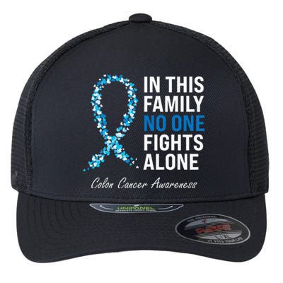 Colorectal Cancer Colon Cancer Blue Ribbon Flexfit Unipanel Trucker Cap