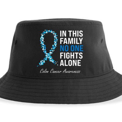 Colorectal Cancer Colon Cancer Blue Ribbon Sustainable Bucket Hat